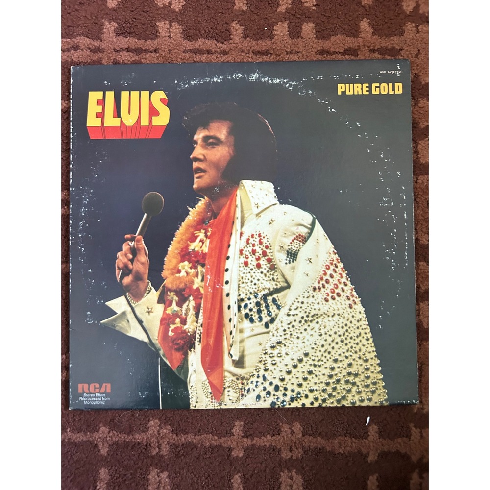 Elvis Presley Pure Gold Vinyl LP Record RCA ANL1-0971 1975 Rock and Roll Hits